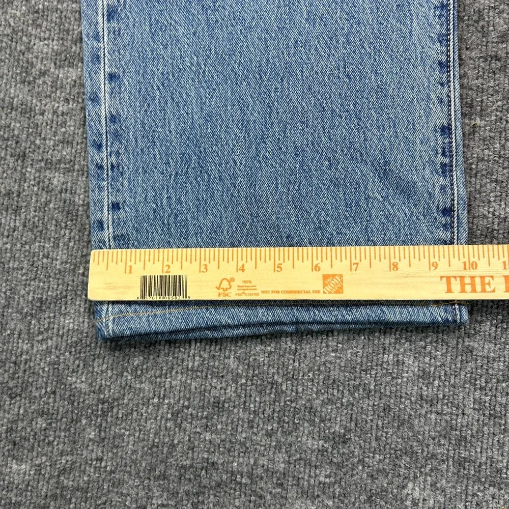 Levi's 501 Jeans Men's Blue Denim Distressed Pockets Classic Button Fly - 44X32